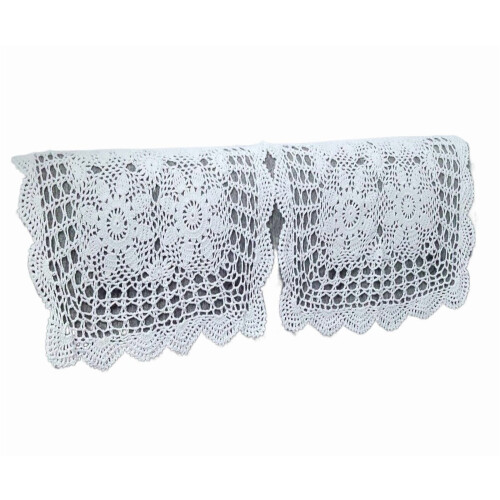 Handmade Crochet Cotton Lace Tablecloth Square 2