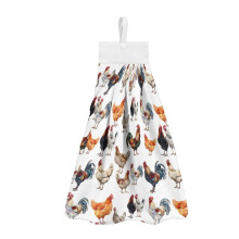 Rooster Hanging Hand Towels Set of 3 Quick-Dry Absorbent