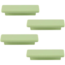 Drawer Knobs Trapezoid Wooden Yellow 4 pcs 64 mm