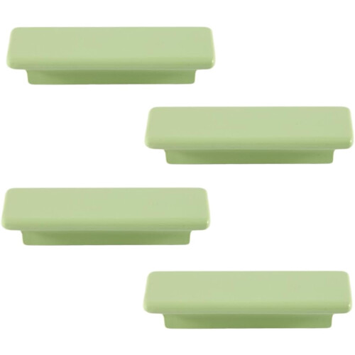 Drawer Knobs Trapezoid Wooden Yellow 4 pcs 64 mm