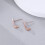 Sterling Silver Bar Open Hoop Huggie Earrings 6