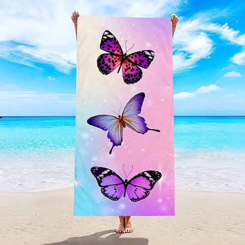 Beach Towel Microfiber Quick-Drying Double-Sided Velvet