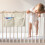 Ensemble de sacs de rangement suspendus pour bébé en lin à double poche 6