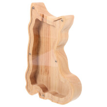 Wooden Dog Piggy Bank Savings Box Decorative