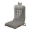 Cuscino antiscivolo grigio lavabile per sedia da esterno, 40 x 85 cm. 2