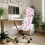 Housse extensible pour chaise de bureau, motif papillon et fleurs, taille L 3