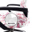 Housse extensible pour chaise de bureau, motif papillon et fleurs, taille L 5