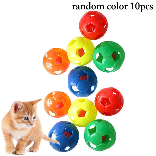 Cat Ball Plastic Hollow Jingle Toy 10PCS 1
