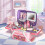Pretend Play Center - 4-in-1 Activity Station with Storage 7