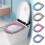 Elastischer, gestrickter WC-Sitzbezug mit Deckelklappe (1 Stück) 2