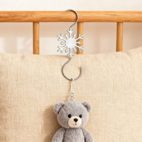 Snowflake Ornament Hooks Metal Wire 10-Pack Silver 2