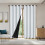 Blackout Curtains White Grommet Panel 39.37"W x 78.75"L 2