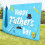 Vatertags-Partybanner, blauer Polyester-Hintergrund, 78,7 x 5