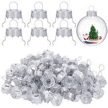 Christmas Ornament Caps Silver 0.5 Inch 100 Pcs