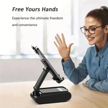 Lazy Bracket Support Portable Wireless Speaker Phone Holder Stand with Speaker Adjustable Tablet Desktop Live