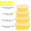 Boîte alimentaire pliable en silicone jaune 1200 ml 6