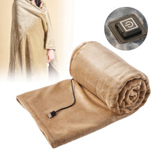 USB Heated Throw Blanket Washable Cordless 32x40 in Yellow