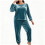 Women's Plus Size Flannel Pajama Set Long Sleeve Pants 5