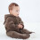 Infant Flannel Romper Solid Color Stitching 1 Pack 4