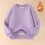 Kids Cotton Pullover Sweatshirt with Elbow Patches Purple 2