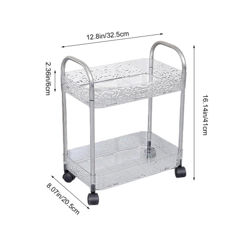 Two-Tier Transparent Plastic Storage Rack 2