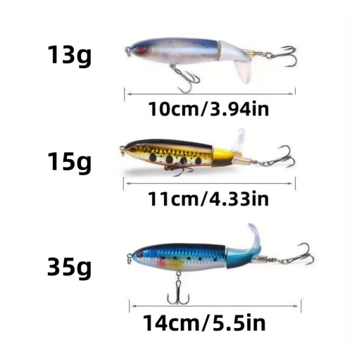 Luya Bait Spiral Propeller Surface Traktorpenna 2-pack 1