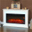 2000W 5118 BTU Faux Flame Fireplace - White 4