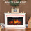 2000W 5118 BTU Faux Flame Fireplace - White 6