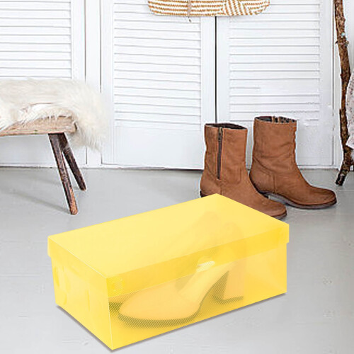 Clear Stackable Shoe Storage Box with Lid 12-Pack 2