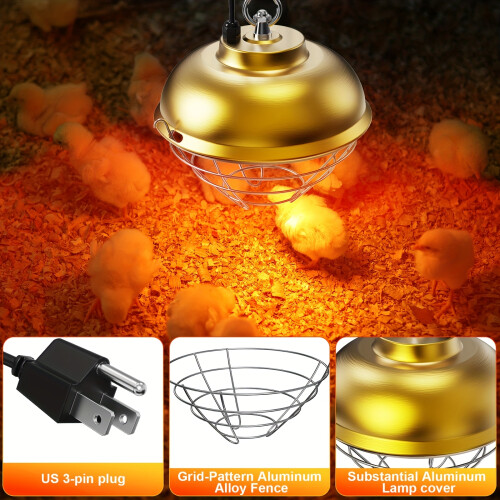 Aluminum Poultry Heater Adjustable Temp Height 1