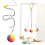 Elastic String Door Toy with Colorful Plush Ball for Cats 2
