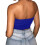 Asdoklhq Women's Solid Blue Tube Top XL 4