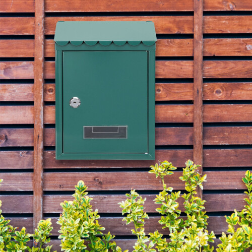 Vintage Office Mailbox Green 30x21x6 cm 1