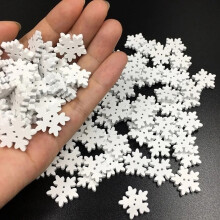 Snowflake Christmas Tree Ornament Wall Hangs White Wood 100
