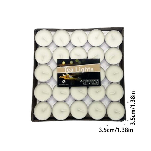 Tealight Candles Paraffin 50 Pack 2H Burn Time 2