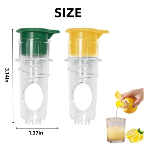 Lemon Juicer Squeezer Plastic 2-Pack 1.37 x 3.14 in 1