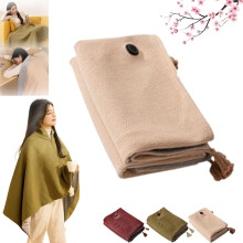 USB Heated Shawl for Women Soft Electric Blanket with Zipper