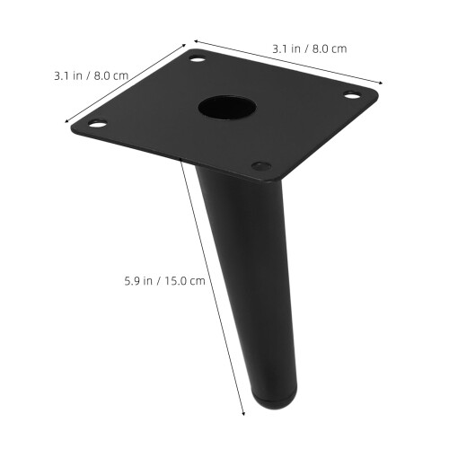 Cone Sofa Legs Black 4 pcs 15x8x8 cm 1