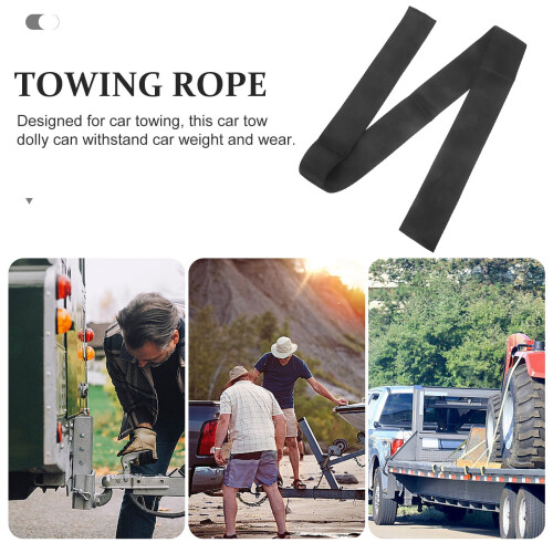 Black Polyester Winch Rope Protector Sleeve for ATV 2