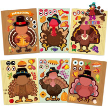 Turkey Stickers Fall Harvest Thanksgiving 24 PCS