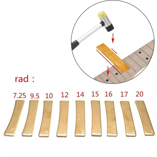 Brass Guitar Fret Press Caul 10 Inch Radius 1