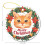 Orange Cat Christmas Ceramic Ornament 1 Piece 2