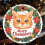 Orange Cat Christmas Ceramic Ornament 1 Piece 4