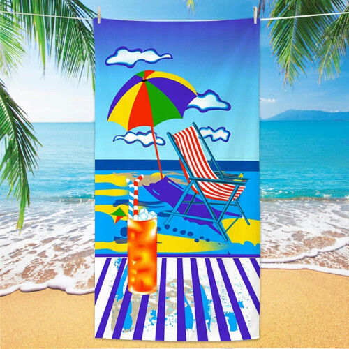 Beach Towel Double-Sided Velvet Microfiber 1