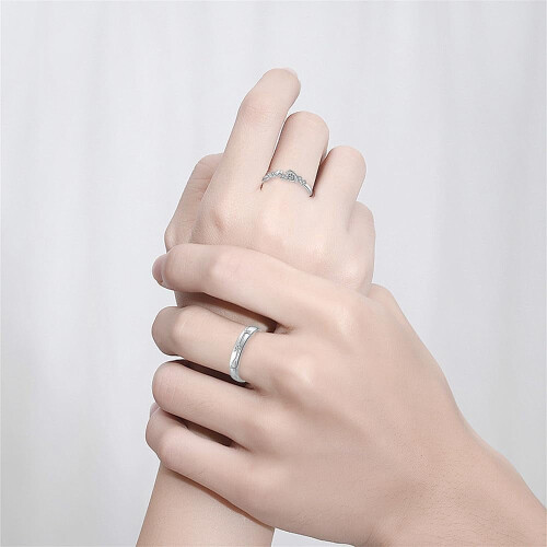 Star Promise Ring Set S925 Sterling Silver CZ Adjustable 2