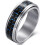 Carbon Fiber Spinner Ring 8mm Black Blue Silver Stainless 1
