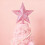 Pink decorative star ornament for Christmas tree, window, 6