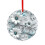 Daisy Christmas Ornament White Teal Crystal 1 Piece 1