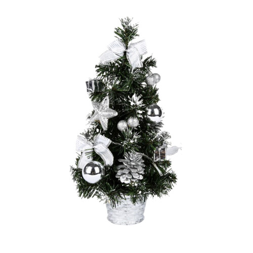Mini LED Christmas Tree Set Warm White Lights Battery