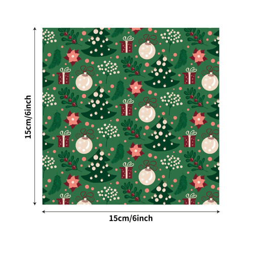 Christmas Pattern Paper Set 12 Designs 6x6 Inches 2